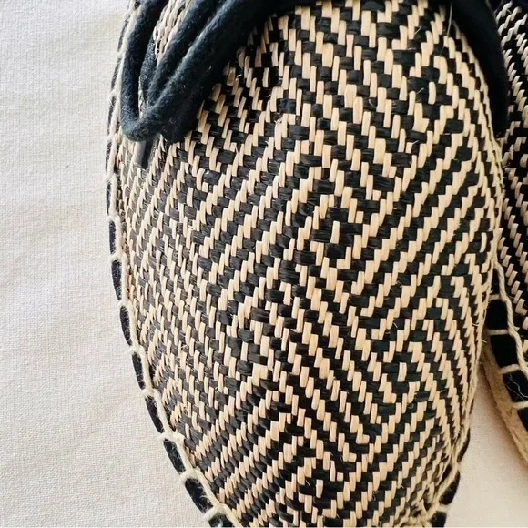 Soludos Lace Up Espadrilles In Black Natural - Flats - Picture 8 of 15